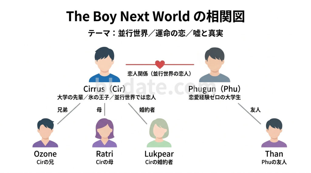Boy Next World Destinyの相関図とカップリング